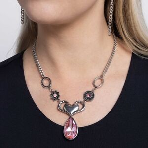 Elegant Pink Heart Necklace